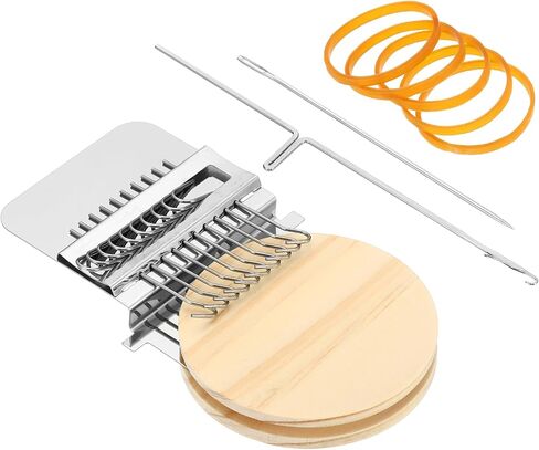 PATIKIL 28 Hooks Mini Weaving Machines Kit, Metal Quickly Small Darning Weave Tool with Accessories for Mending Knitting Stitching Clothes DIY, Style 1 in Saudi Arabia