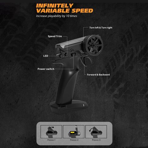 1:24 Scale RC Drift Car, 30KM/H 4WD 2.4GHz Remote Control Cars with LED Light, Racing and 4 Drifting Wheels, 1 Rechargeable Batteries, High Speed RC Racing Cars Perfect Toy Gift for Boys, Girls, Kids in Kuwait