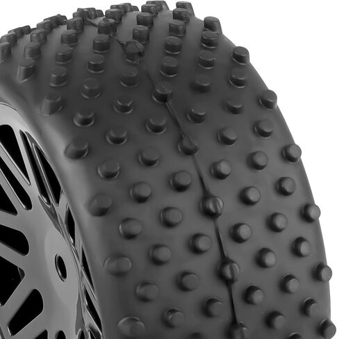 Preglued 12mm Hex Wheel Rims Rubber Tires with Foam Inserts OD 86mm/3.38" for Traxxas Bandit WLtoys 144001 Redcat 1/10 RC Off-Road Buggy Car, Set of 4 (Color C) in Kuwait