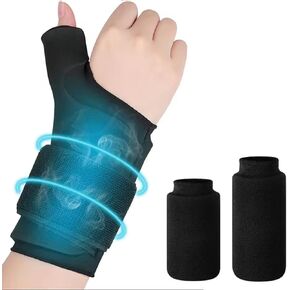 Wrist/Hand Ice Pack - Wrist Wrap Hot and Cold Hand Therapy Gloves, Soft Gel Ice Pack Wrap for Either Wrist for Hot & Cold Hand Therapy