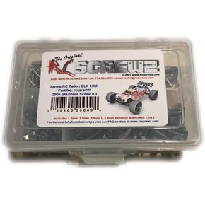 طقم براغي من الفولاذ المقاوم للصدأ RCScrewZ ara009 متوافق مع Arrma RC Talion 6S BLX 1/8th Scale، RTR Racing Truggy (#AR106030)