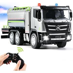 kolegend RC Engineering Vehicle Truck 9-Channel RC Fog Cannon Vehicle Truck with Light Sound and Spray 2.4Ghz 1:18 Scale Remote Control Fog Cannon Vehicle Truck for Adults and Children