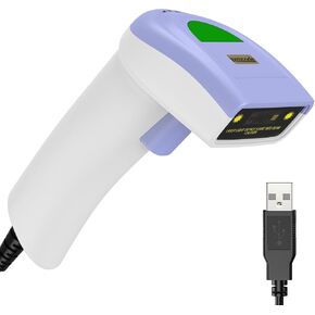 USB 2D Barcode Scanner,Symcode QR PDF417 Bar Code Scanner Wired Long Transfer Distance Computer Cell Phone Screen Scan