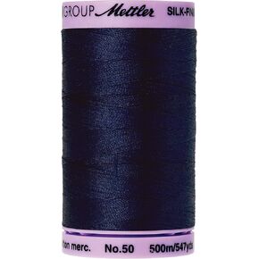Mettler Silk Finish Cotton Thread, 547-Yard, Navy