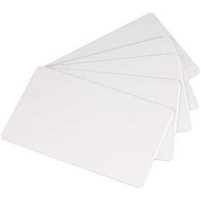 ID Zone Premium White Blank Plastic CR80 30 Mil PVC Cards for ID Badge Printers (200 Pack)