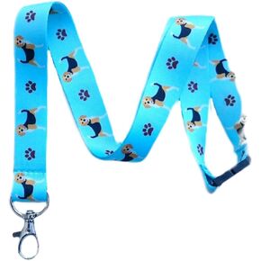 Beagle Dog Breed Print Break Away Lanyard Key Chain Id Badge Holder