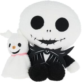 KIDS PREFERRED Disney Baby Tim Burton The Nightmare Before Christmas Jack Skellington and Zero Halloween Plushies Set, Minky Fabric Kids Toys
