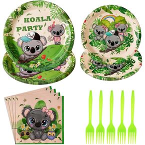 96Pcs Dinosaur 1st Birthday Decorations Paper Plates for Boy,One a Saurus Birthday Party Supplies Watercolor Dinosaur First Birthday Disposable Plates for 1 year old Boy,Dinnerware Set Serve 24