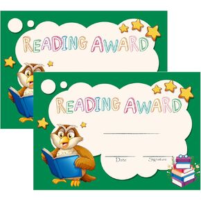 36 PCS Reading Achievement Recognition Certificates 8.5×11 Inch Certificate of Award for Children,Teachers and Students, Parents and Children Back to School,Home Study Supplies