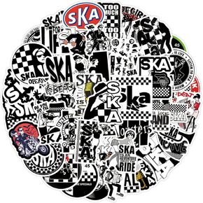 Love SKA Stickers 50PCS Music Stickers, Waterproof Vinyl Toy Decal Stickers for Water Bottle, Laptop, Skateboard, Stickers for Kids Teens Adults