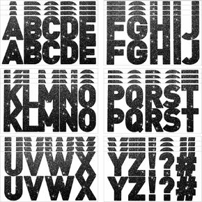 Harloon 232 Pcs 24 Sheets Large Glitter Letter Stickers Big Font Alphabet Letter Self Adhesive Letters Kit Mailbox Stickers for Mailbox Bulletin Boards Classroom Home(Black,2.5 Inch) in Kuwait