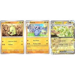 Tyranitar ex - Tera - 066/197 Double Rare - Obsidian Flames - Pokemon Evolution 3 Card Lot
