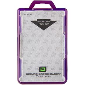 Identity Stronghold Secure Badge Holder Duolite, Purple (IDSH2004-001B-pur)
