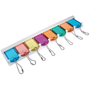 The Hillman Group 710930 Key Identification Tags and Organizer, 8-Pack, No Size, Assorted Colors