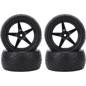 RC 1:10 Tyre Tires 85mm Universal RC Car Tire Truck Tires Modification Part Replacement(Black) Car Model Accessory Model Car Accessories 85Mm Rc Tires
