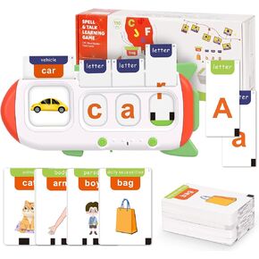 510 Words Spanish English Bilingual Talking Flash Cards for Toddler 1-3, Easter Basket Stuffers for Toddler Learning Montessori Toys for Kids, Birthday Gifts for Boys Girls Autism Sensory Toys