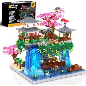 YKToyz Cherry Blossom Tree Building Set, Chinese Architecture Blocks Japanese Sakura House Set Bonsai Kit, Sets for Adults Gift Kids Age 12+(3220 Pieces) (PBS001)