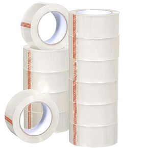 ProLine Heavy Duty Shipping Packing Box Tape Adhesive, Premium Clear Carton Box Sealing Tape, 2.0 Mil 2 Inches x 55 yards (12)