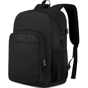 School Backpack for Teens Boy, Bookbag for Men Women with 17.3 inch Laptop Sleeve Computer College Black Over 3 Years Old