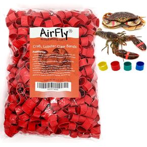 AirFly Crab, Lobster Claw Rubber Bands, Protect Lobsters & Crabs, Cook Safe FDA-Compliant Silicone, Made in USA