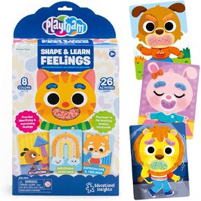 Educational Insights Playfoam® Shape & Learn Feelings - 13 Double-Sided Activity Cards, Preschool Learning Activities, Montessori Learning Toys, Gifts for Ages 3+