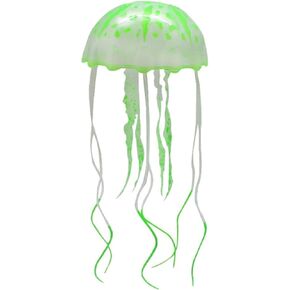 Jowxsx Funny Jellyfish Toy Fishtank Accessories Underwater World Floating Decors Cartoon Aquarium Ornaments Toy Jellyfish Decor (Green)