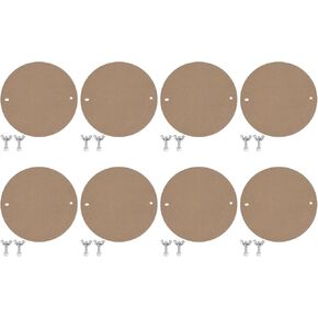 PATIKIL 8 Pack 12" Pottery Wheel Bats, 1/3" Thick Round Pottery Bat System, Pre Pin Holes 10" Apart with 1.2" Long Pin 304 Stainless Steel Screws for All Standard Pottery Wheels