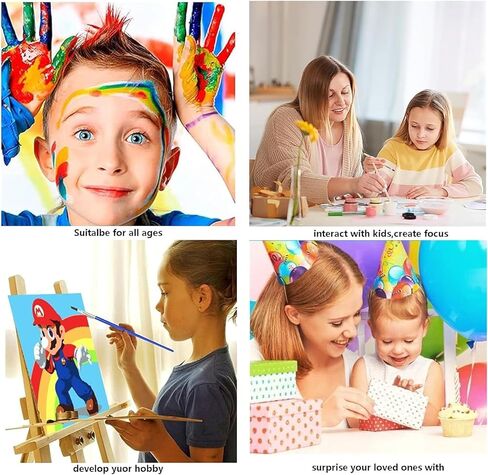 طقم طلاء عيد الميلاد الشتوي بالأرقام للبالغين المبتدئين، طلاء للكبار سهل DIY بالأرقام، مشهد ميلاد عيد الميلاد، طلاء حسب الرقم بدون إطار ديكور جدار المنزل 16 × 20 بوصة in Kuwait