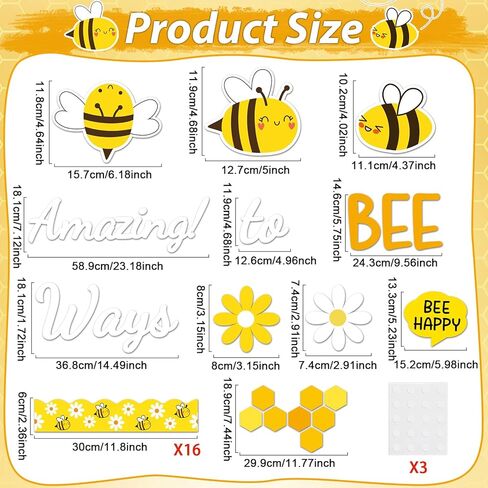 مجموعة لوحات إعلانات رائعة لتزيين الفصول الدراسية من Ways to Bee، اقتباسات ملهمة، مجموعة لوحة إعلانات مجسمة لزهرة النحل الصيفية لمعلم المدرسة، لوازم جدارية تحفيزية in Kuwait