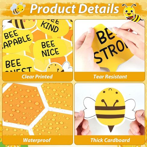 مجموعة لوحات إعلانات رائعة لتزيين الفصول الدراسية من Ways to Bee، اقتباسات ملهمة، مجموعة لوحة إعلانات مجسمة لزهرة النحل الصيفية لمعلم المدرسة، لوازم جدارية تحفيزية in Kuwait