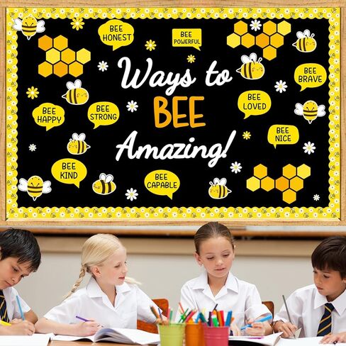مجموعة لوحات إعلانات رائعة لتزيين الفصول الدراسية من Ways to Bee، اقتباسات ملهمة، مجموعة لوحة إعلانات مجسمة لزهرة النحل الصيفية لمعلم المدرسة، لوازم جدارية تحفيزية in Kuwait
