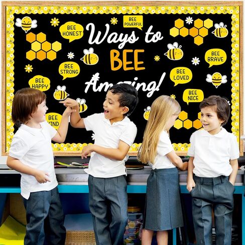 مجموعة لوحات إعلانات رائعة لتزيين الفصول الدراسية من Ways to Bee، اقتباسات ملهمة، مجموعة لوحة إعلانات مجسمة لزهرة النحل الصيفية لمعلم المدرسة، لوازم جدارية تحفيزية in Kuwait