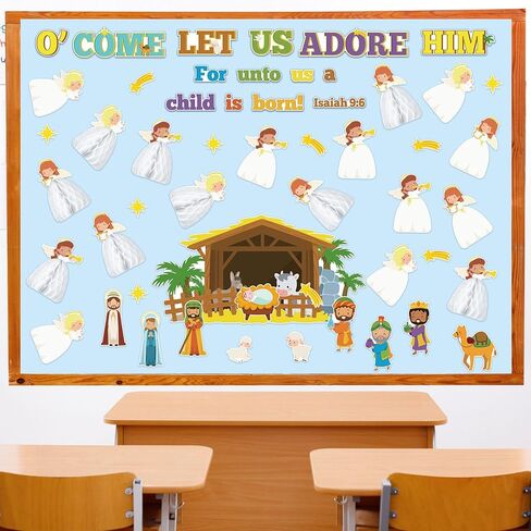 Zhanmai Christmas Bulletin Board Set Xmas Cutouts Christmas Cutouts Paper Winter Holiday Bulletin Board Cutouts Winter Classroom Wall Decorations School Christmas Holiday Supplies(Merry and Bright) in Kuwait