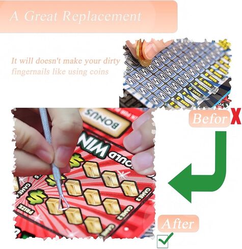 Rose Gold Double-End Metal Lottery Scratcher, Lotto Scratcher Label Scraper for Lottery Ticket, Scratch Off The Hard to Remove Pin Numbers on Present Cards and As a Secret Present, 2 PCS in Saudi Arabia