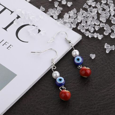 500 PCS Clear Rubber Earring Backs, Replacements Earring Backs for Studs Soft Clear Ear Safety Back Pads Backstops Earring Backings Clear Earring Backs for Women Fish Hook Earring Studs Hoops in Saudi Arabia