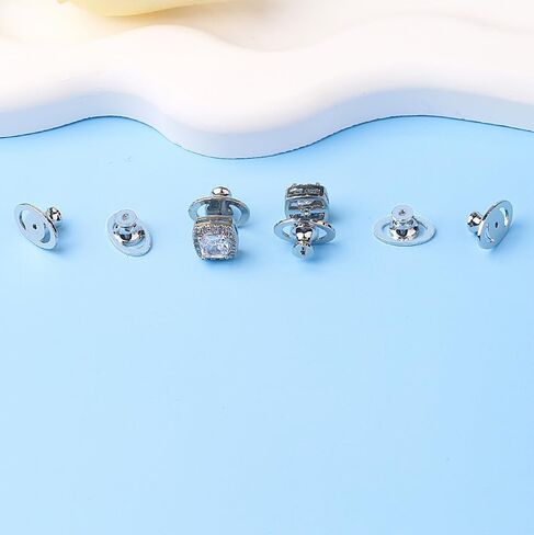 Locking Earring Backs for Studs, Hypoallergenic 18K Gold Bullet Earring Backs Replacements for Studs/Droopy Ears, Secure Locking Backing for Sensitive Ears(8PCS) in Kuwait