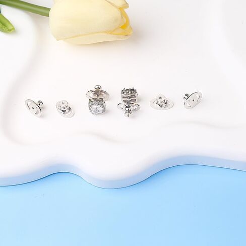 Locking Earring Backs for Studs, Hypoallergenic 18K Gold Bullet Earring Backs Replacements for Studs/Droopy Ears, Secure Locking Backing for Sensitive Ears(8PCS) in Kuwait