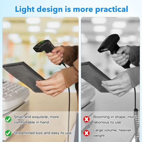 USB 2D Barcode Scanner,Symcode QR PDF417 Bar Code Scanner Wired Long Transfer Distance Computer Cell Phone Screen Scan in Saudi Arabia