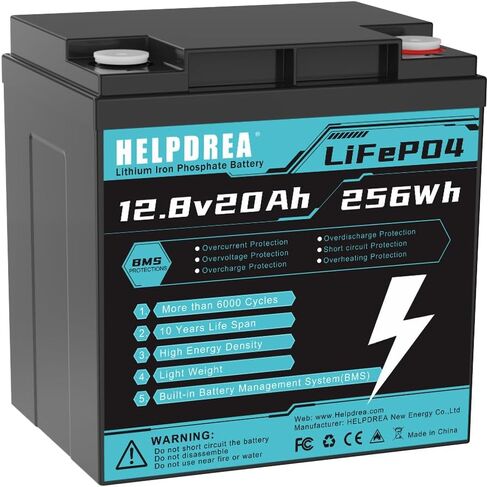 بطارية ليثيوم 12 فولت 7 أمبير LiFePO4، بطارية قابلة لإعادة الشحن ذات دورة عميقة 4000+ مع BMS للمركبات الترفيهية، تخزين الطاقة المنزلية للنظام الشمسي، نظام إنذار منزلي، إضاءة الطوارئ، الدراجات البخارية، UPS in Kuwait