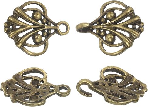 uxcell Cloak Clasp, Sew on Hooks and Eyes Vintage Cape Clasps Sweater Shawl Collar Cardigan Buckles in Saudi Arabia