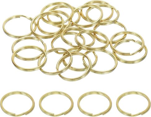 PATIKIL Flat Split Ring Diameter Pure Brass Flat Split Key Chain Rings for DIY Home Office Car Keys in Saudi Arabia