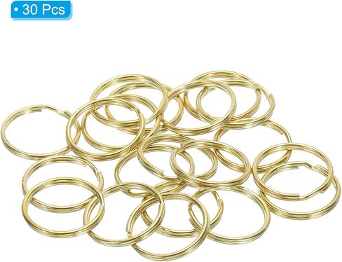 PATIKIL Flat Split Ring Diameter Pure Brass Flat Split Key Chain Rings for DIY Home Office Car Keys in Saudi Arabia