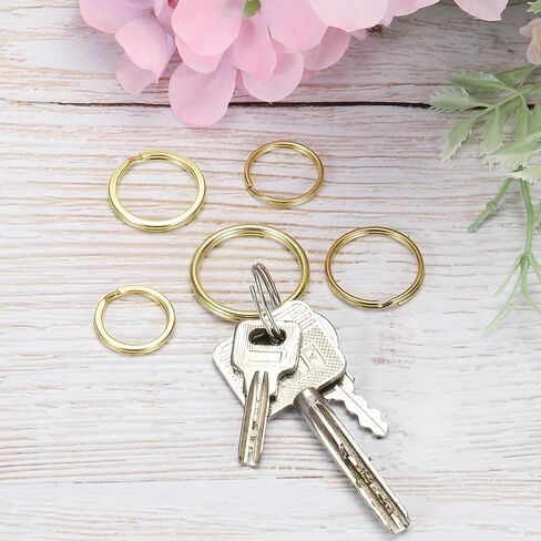PATIKIL Flat Split Ring Diameter Pure Brass Flat Split Key Chain Rings for DIY Home Office Car Keys in Saudi Arabia