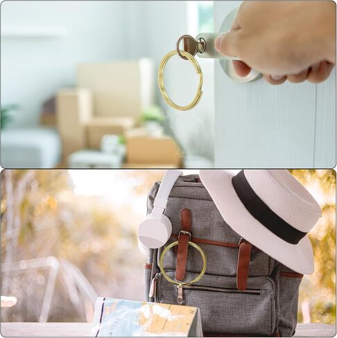 PATIKIL Flat Split Ring Diameter Pure Brass Flat Split Key Chain Rings for DIY Home Office Car Keys in Saudi Arabia