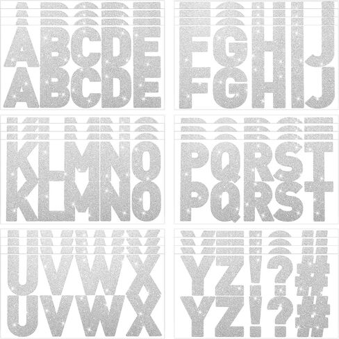 Harloon 232 Pcs 24 Sheets Large Glitter Letter Stickers Big Font Alphabet Letter Self Adhesive Letters Kit Mailbox Stickers for Mailbox Bulletin Boards Classroom Home(Black,2.5 Inch) in Kuwait