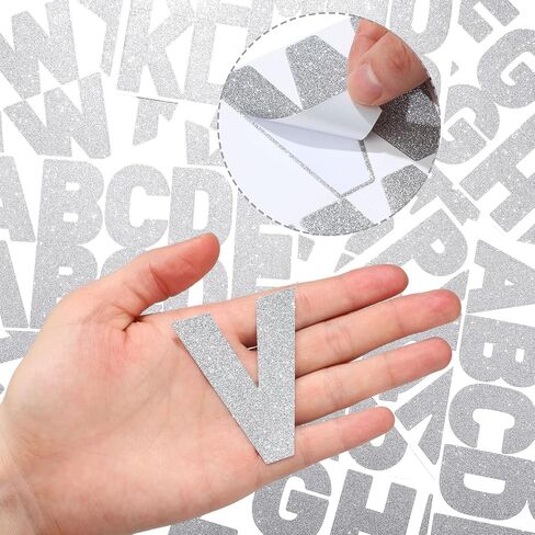 Harloon 232 Pcs 24 Sheets Large Glitter Letter Stickers Big Font Alphabet Letter Self Adhesive Letters Kit Mailbox Stickers for Mailbox Bulletin Boards Classroom Home(Black,2.5 Inch) in Kuwait