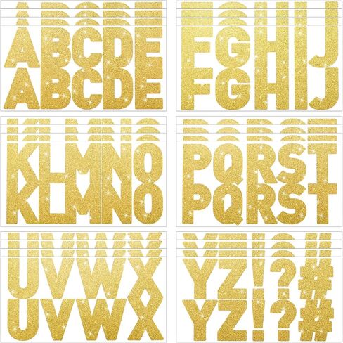 Harloon 232 Pcs 24 Sheets Large Glitter Letter Stickers Big Font Alphabet Letter Self Adhesive Letters Kit Mailbox Stickers for Mailbox Bulletin Boards Classroom Home(Black,2.5 Inch) in Kuwait