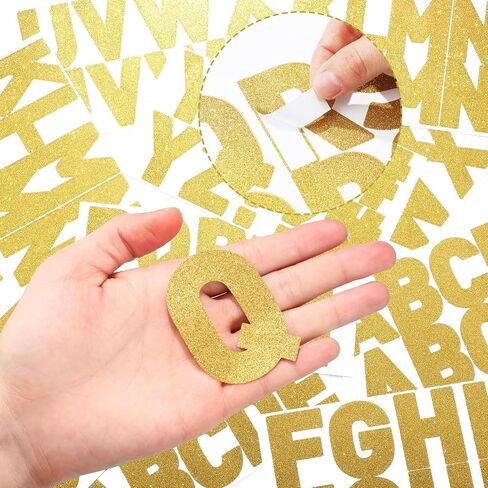 Harloon 232 Pcs 24 Sheets Large Glitter Letter Stickers Big Font Alphabet Letter Self Adhesive Letters Kit Mailbox Stickers for Mailbox Bulletin Boards Classroom Home(Black,2.5 Inch) in Kuwait