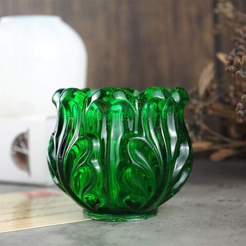FineInno Box Resin Molds Silicone Casting Mold Crystal Cup Jewelry Box Molds Epoxy Craft Mold for Flower Pot/Pen Candle Soap Jewelry Holder in Saudi Arabia