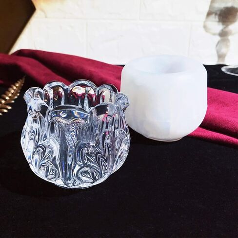 FineInno Box Resin Molds Silicone Casting Mold Crystal Cup Jewelry Box Molds Epoxy Craft Mold for Flower Pot/Pen Candle Soap Jewelry Holder in Saudi Arabia